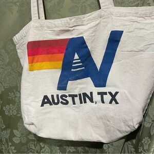 Aviator Nation Austin Texas Canvas Logo Tote Bag